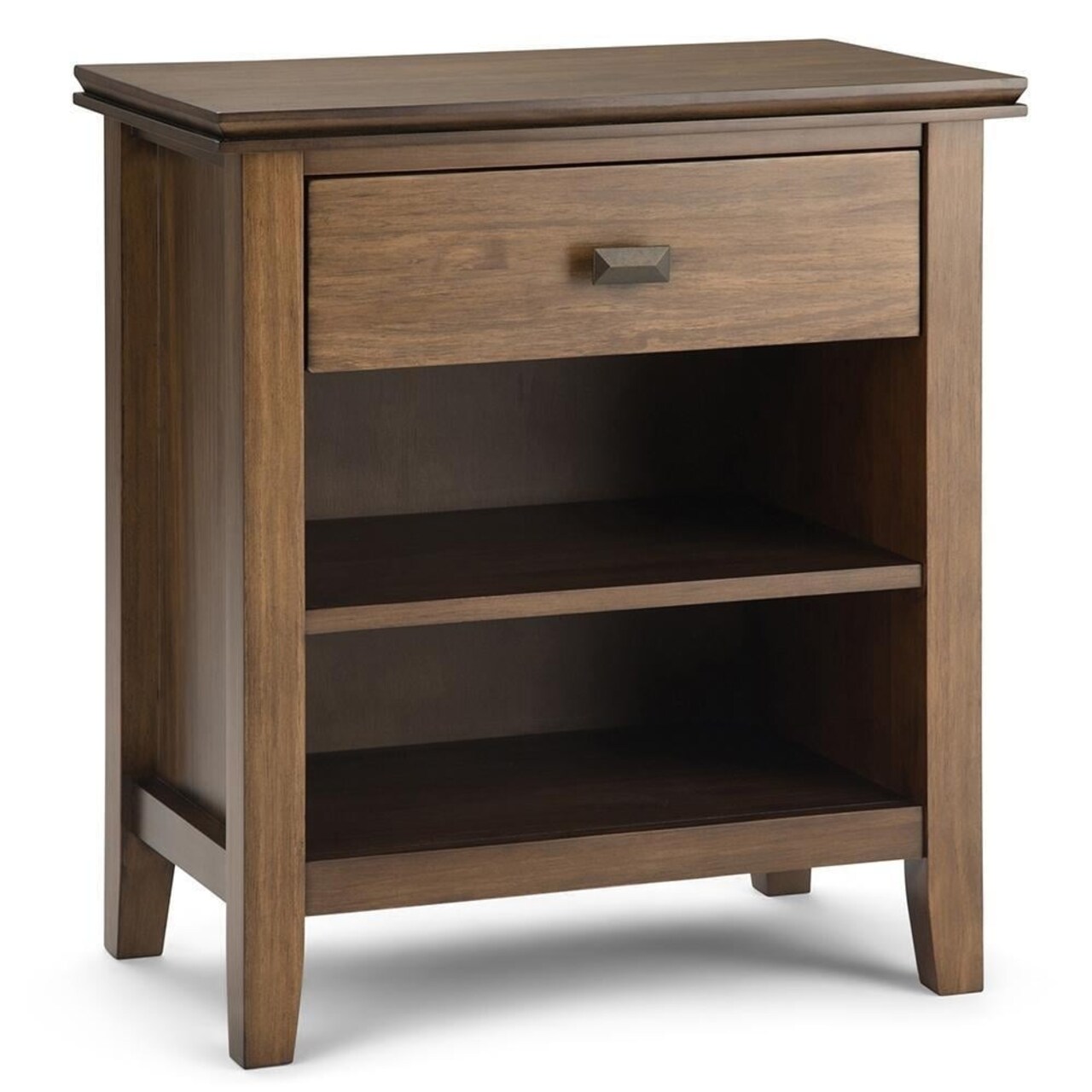 Simpli Home Artisan 24" Night Stand Bedside Table Solid Wood With Storage Modern